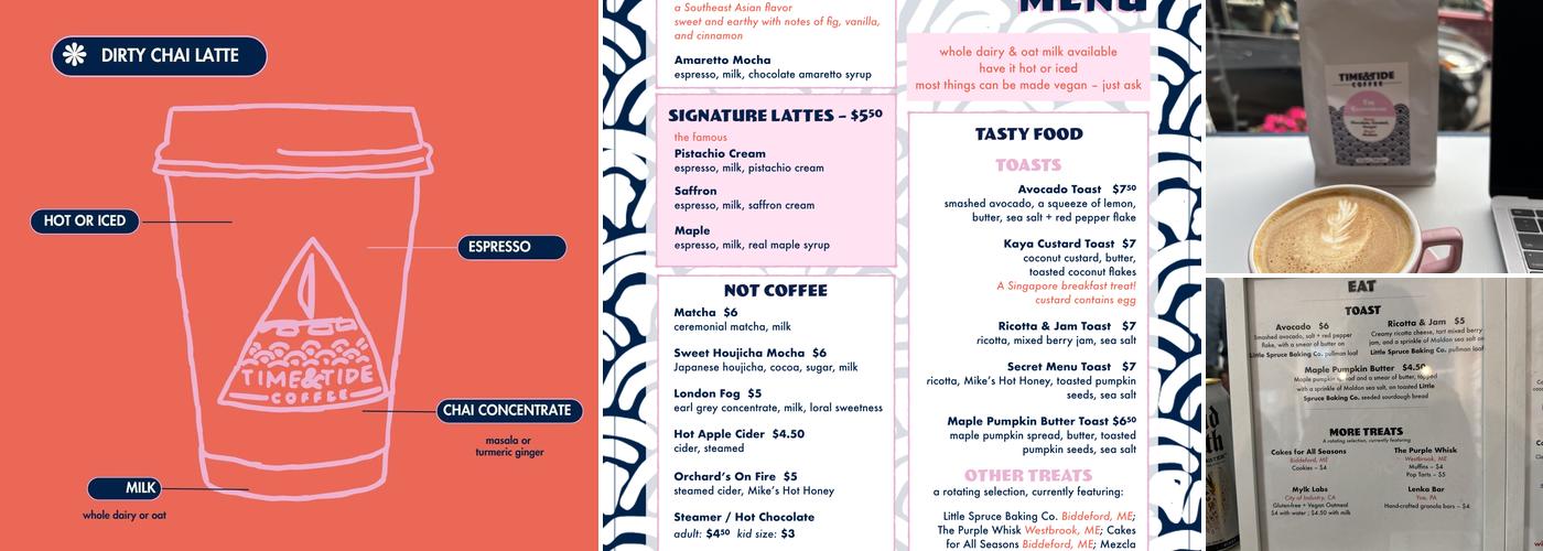 Time & Tide Coffee Menu