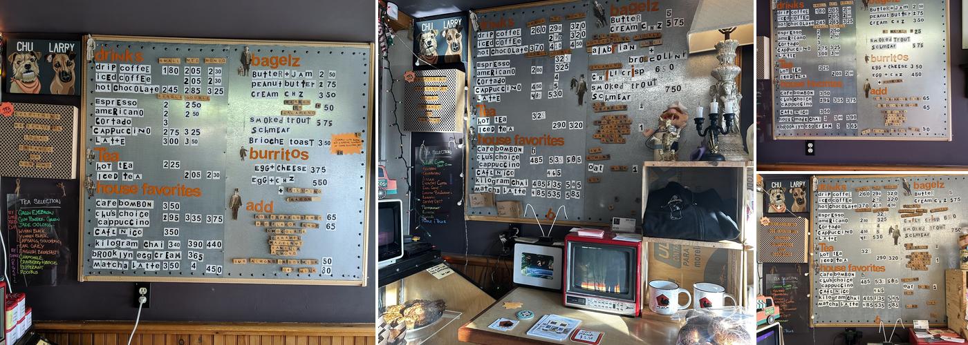 Dog Bar Jim: The Coffee Shop Menu