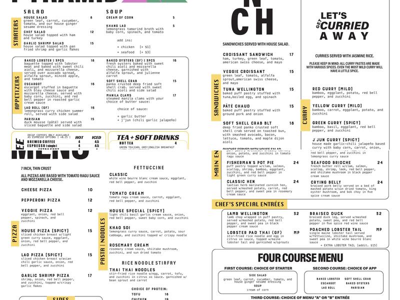 Tiny Pyramid Menu