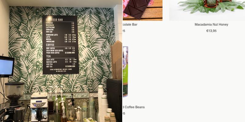 Honolulu Coffee at Bishop Menu