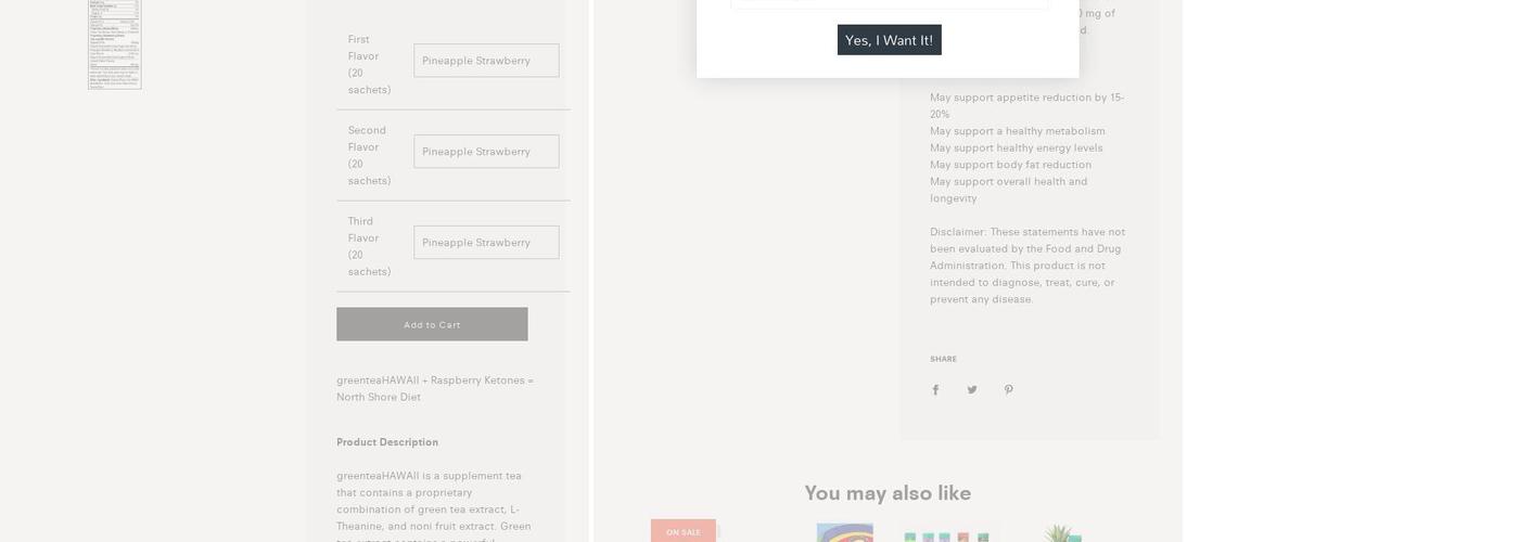 greenteaHAWAII.com Menu