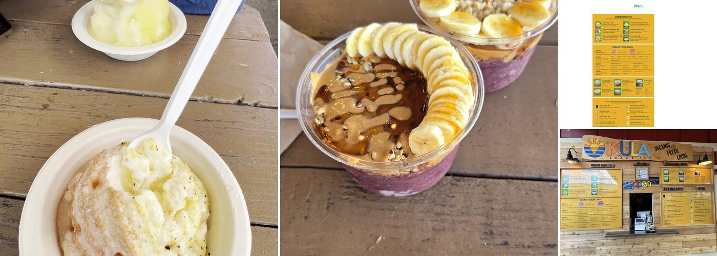 Kula Shave Ice Menu