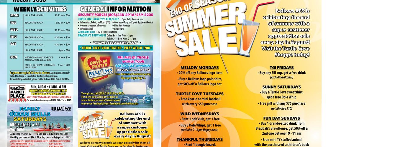 Bellows Air Force Station Menu