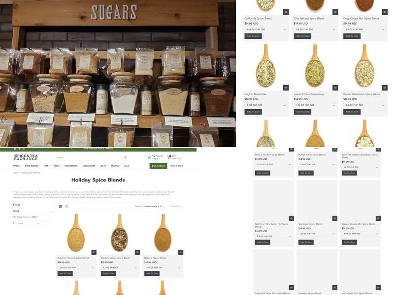 The Spice & Tea Exchange of Mount Dora Menu