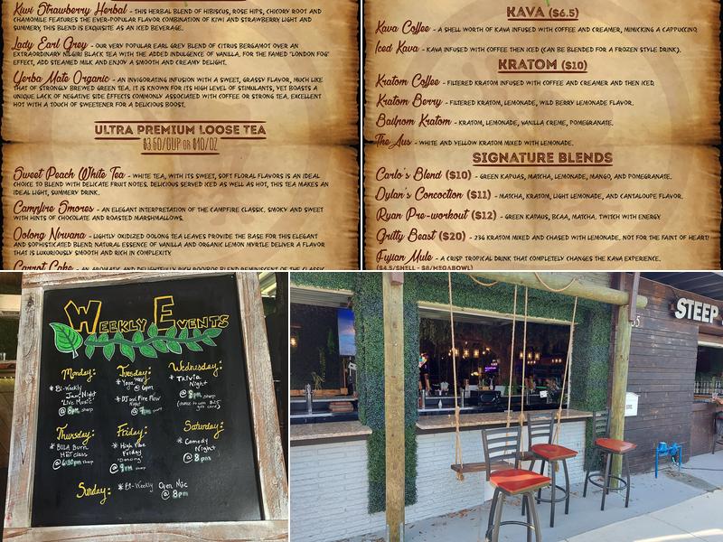 Steep Station Kava Bar Menu