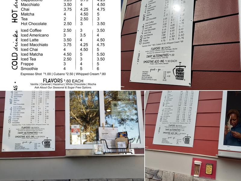 Drip-Thru Coffee® Menu