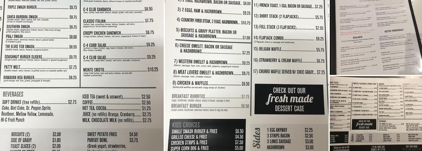 Chit Chat & Chew cafe Menu