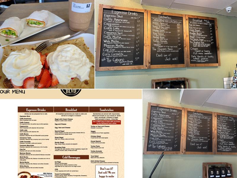 Blvd Coffee of Almaden Menu