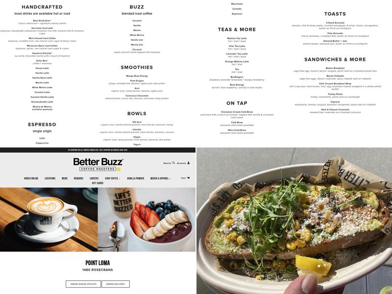 Better Buzz Coffee Point Loma Menu