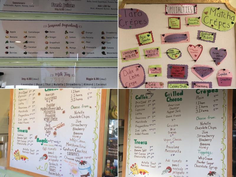 Itty Bitty Cafe Menu