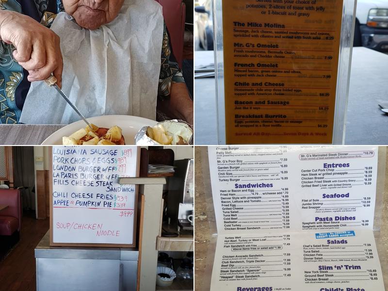 Mr G's Coffee Shop Menu