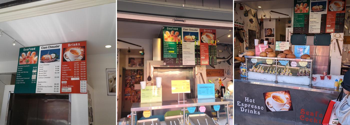 Dock Side Fish Market Menu