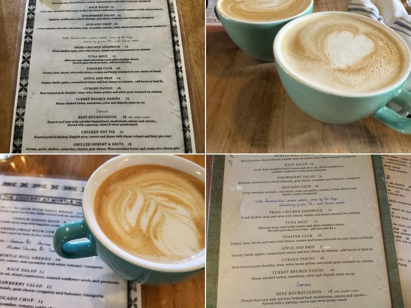 The Cookery at Myrtle Hill Menu