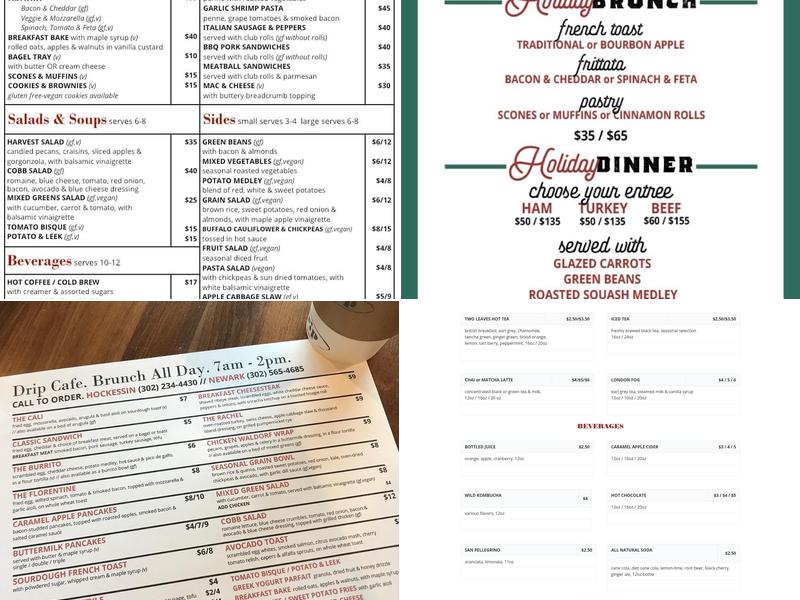 Drip Cafe Menu
