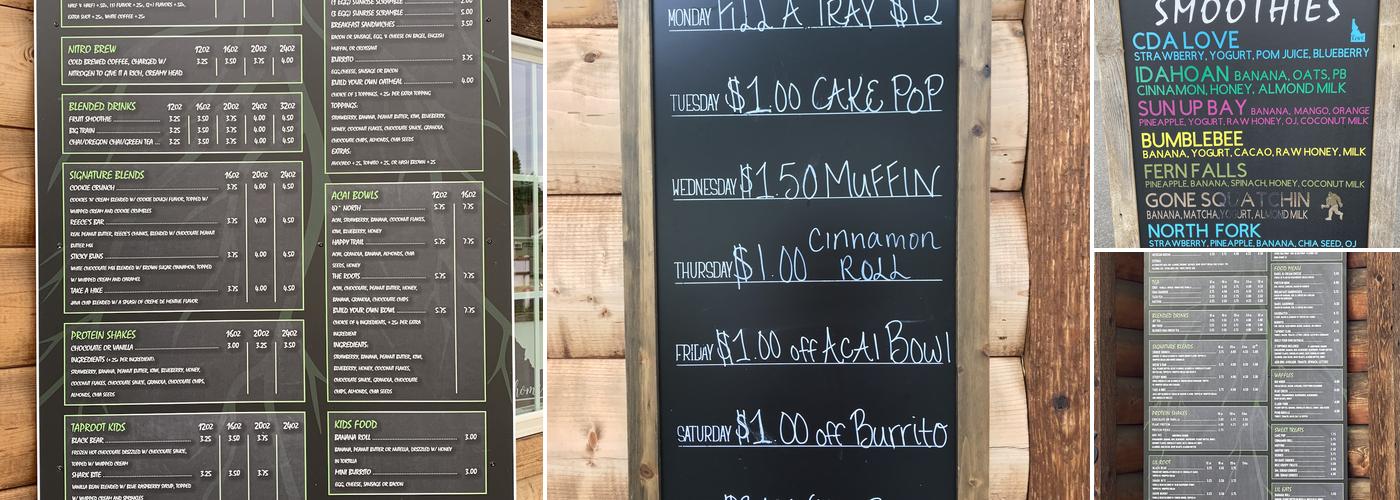 Taproot Espresso Menu