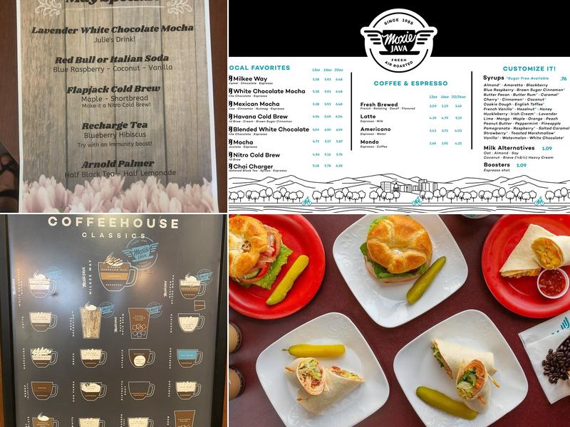 Moxie Java Bistro Menu
