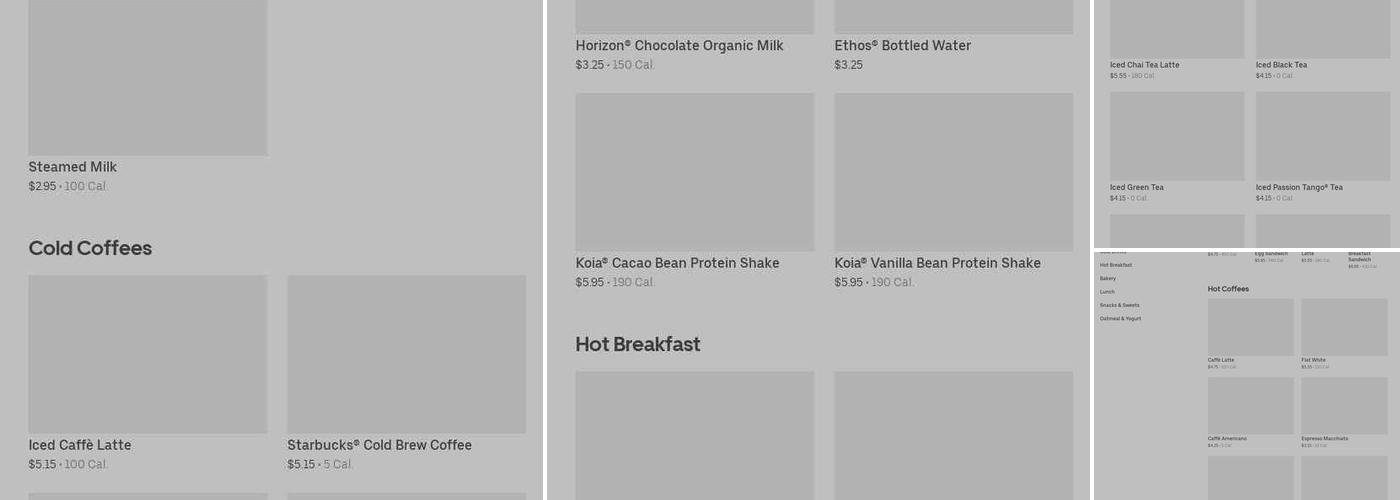Starbucks Menu
