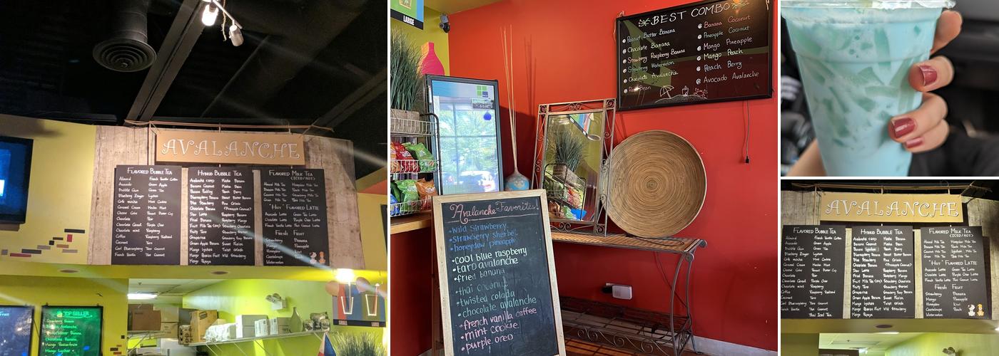 Avalanche Bubble Tea Menu