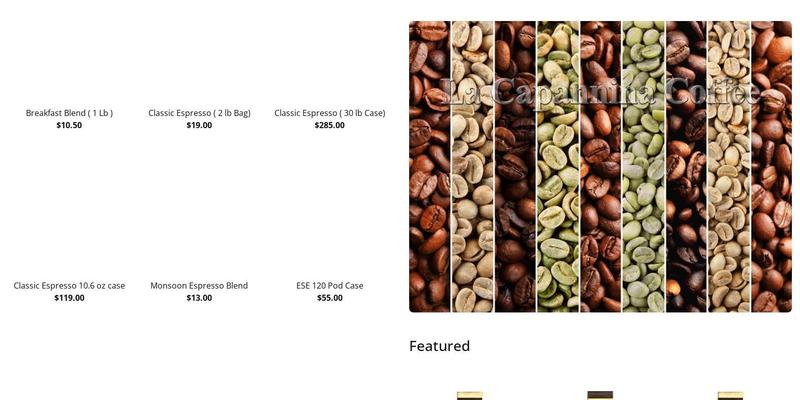 La Capannina Coffee Menu