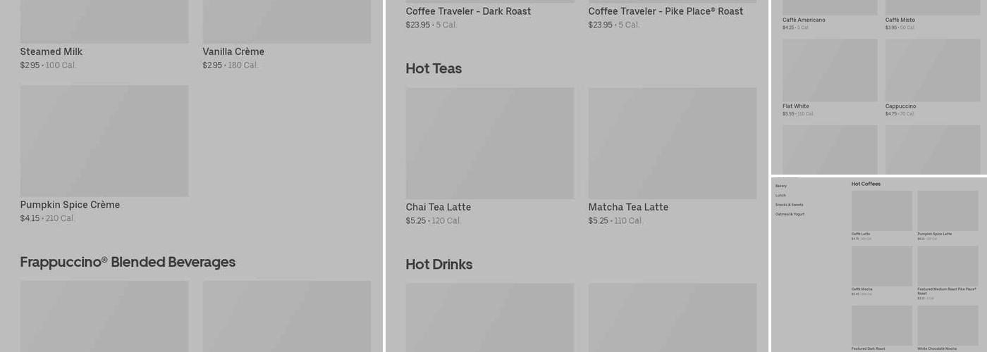 Starbucks Menu