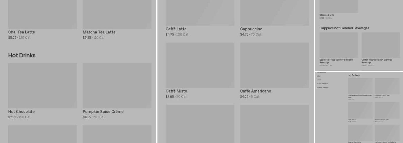 Starbucks Menu