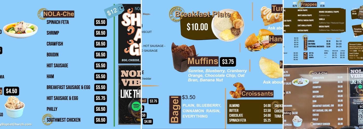 Pontilly Coffee Menu