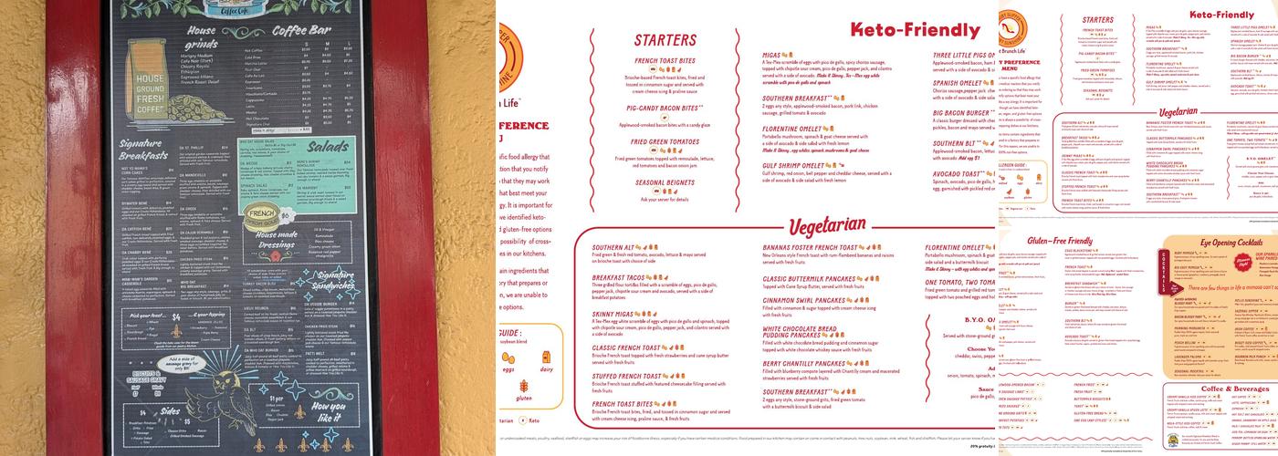 Ruby Slipper Cafe Menu