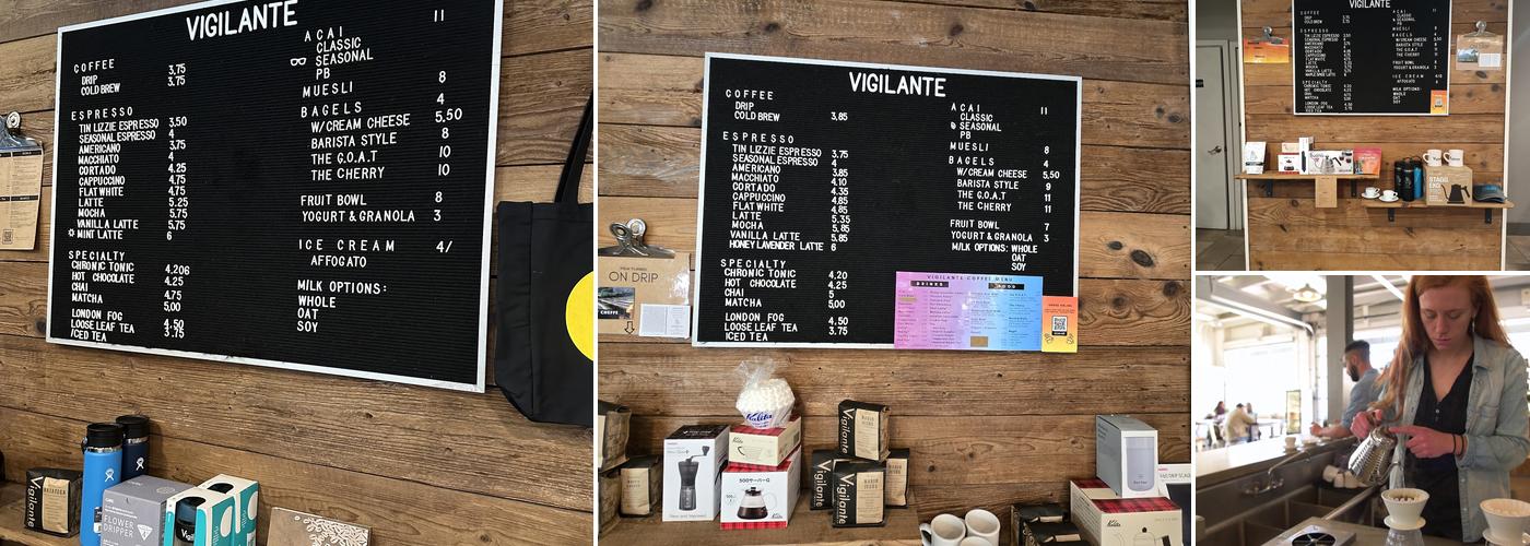 Vigilante Coffee College Park Menu