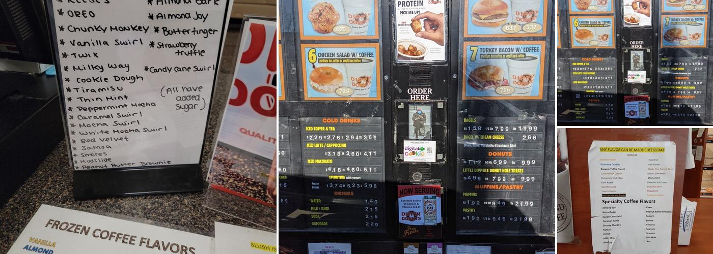 Dippin Donuts Menu