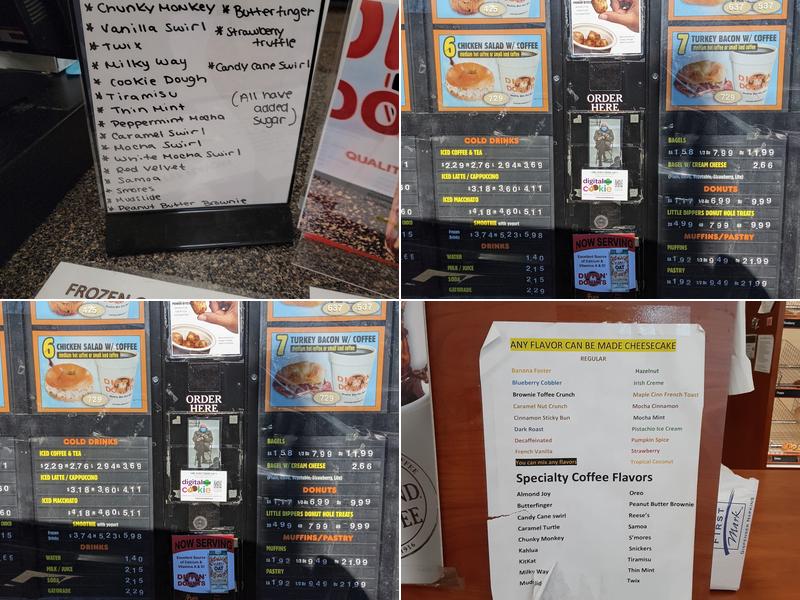 Dippin Donuts Menu