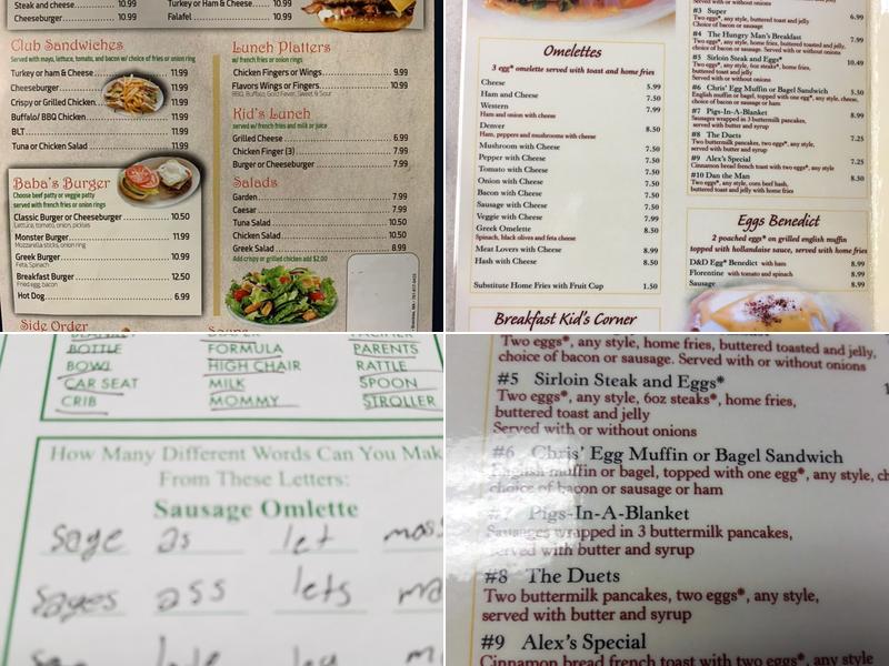 D & D Breakfast & Lunch + Ice cream Parlor Menu