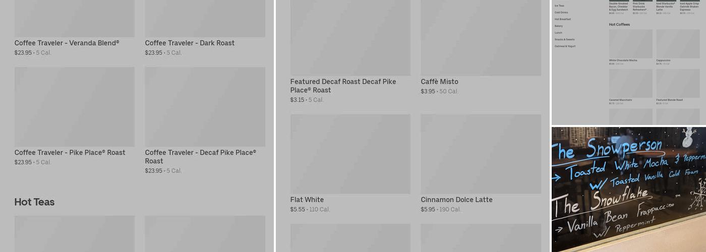 Starbucks Menu