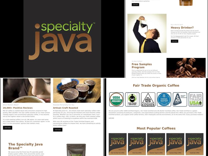 Specialty Java Inc. Menu