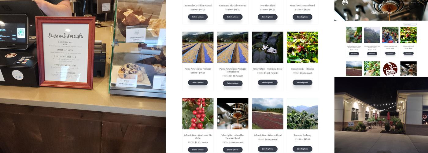 Over Flow Coffee House Menu