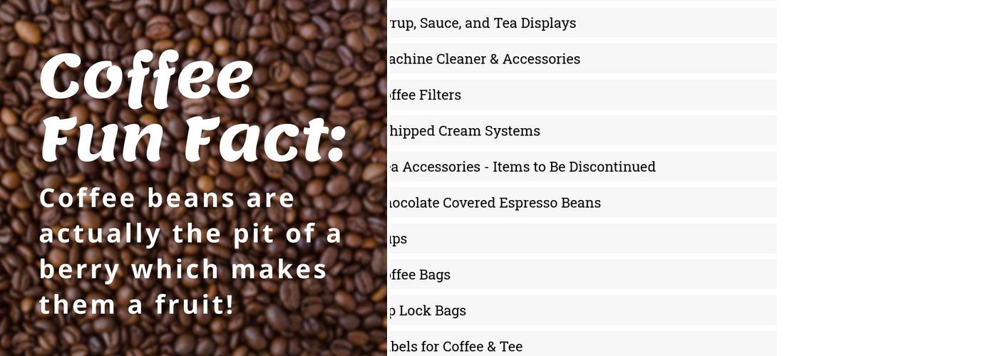 Chauvin Coffee Corporation Menu