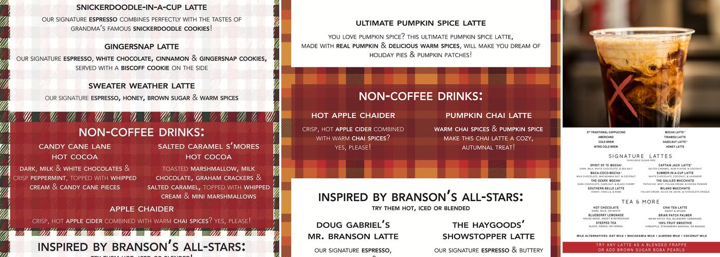 Expresso Branson Menu