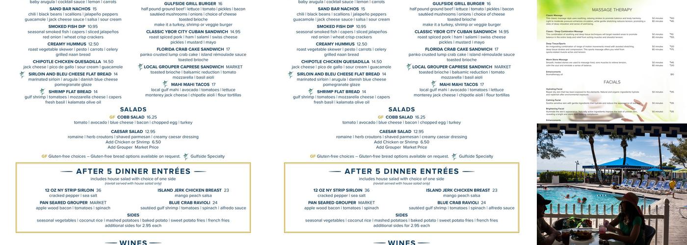 Gulfside Kitchen Menu