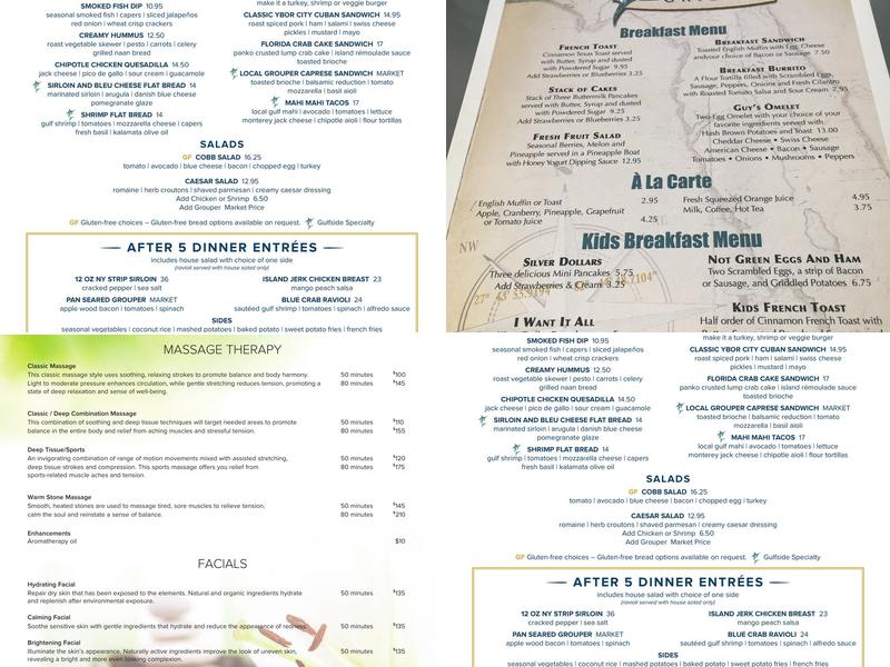 Gulfside Kitchen Menu