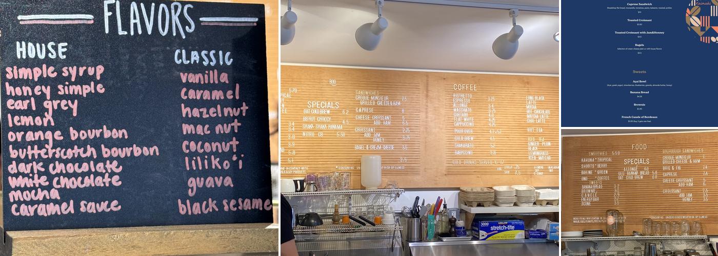 Bean About Town Menu