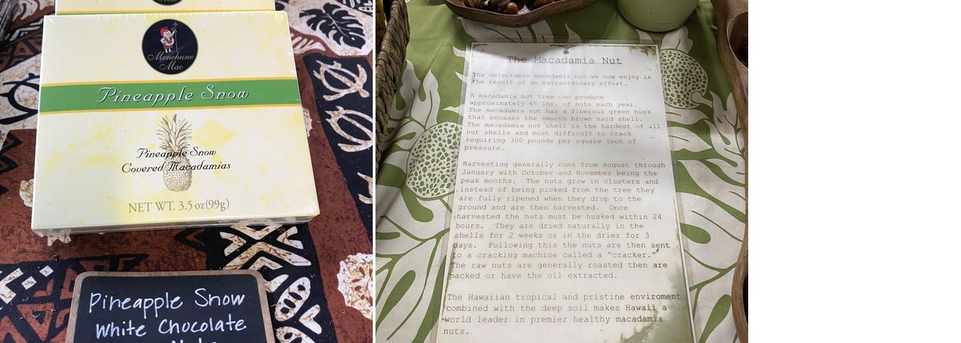 North Shore Macadamia Nut Company Menu