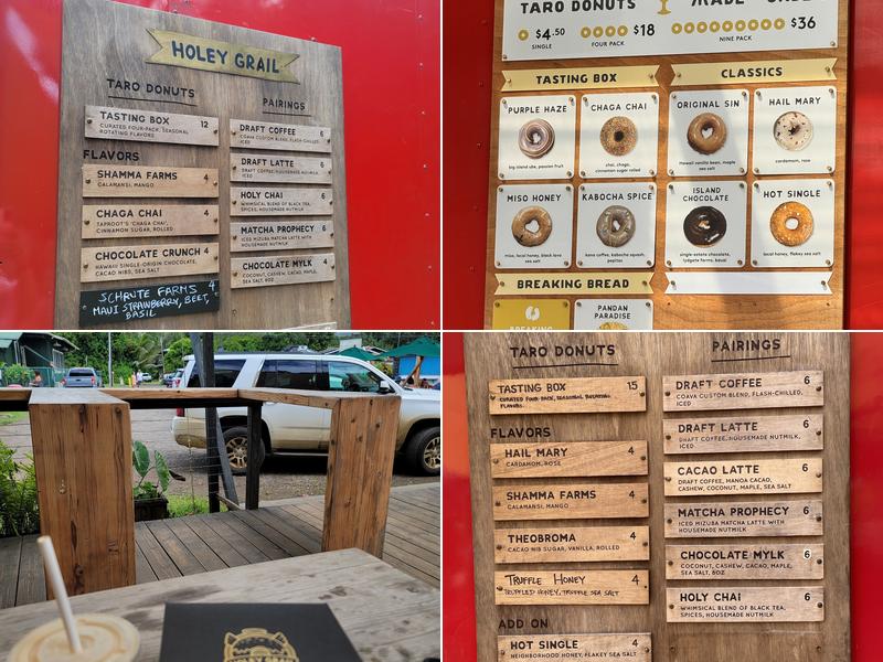 Holey Grail Donuts Menu