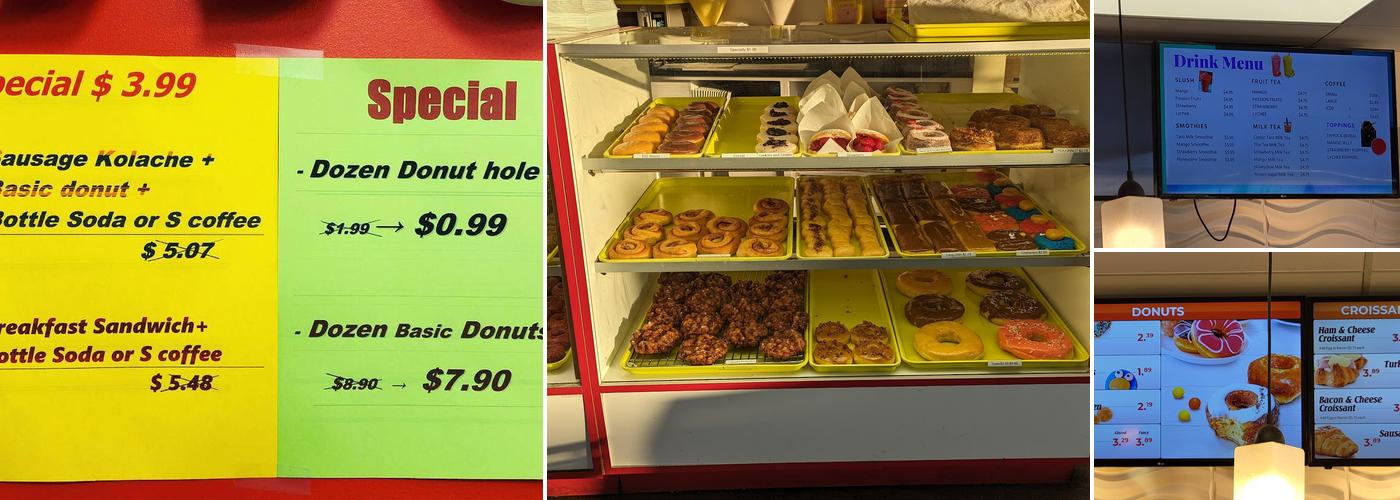 Texas Donuts Menu