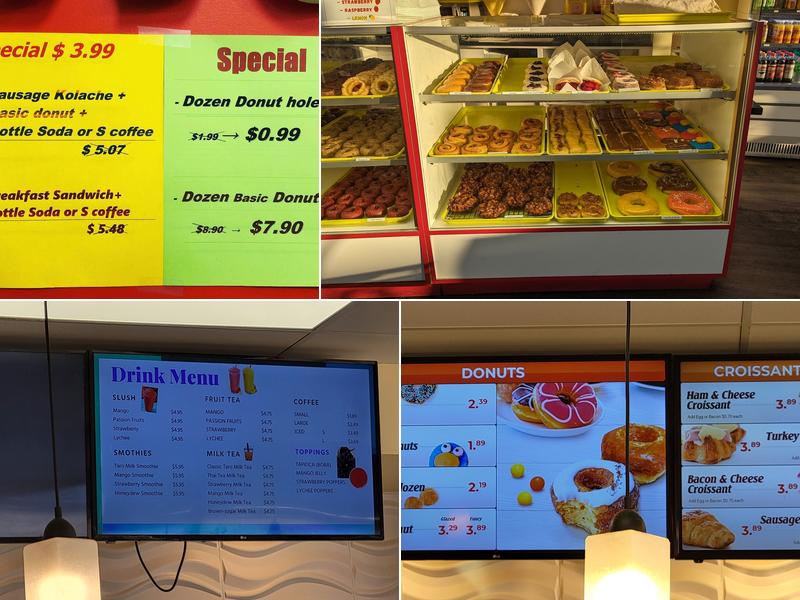 Texas Donuts Menu