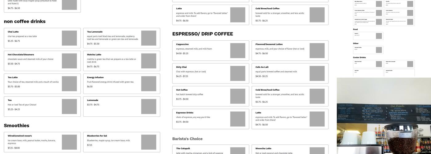 Fair Grounds Coffee Menu