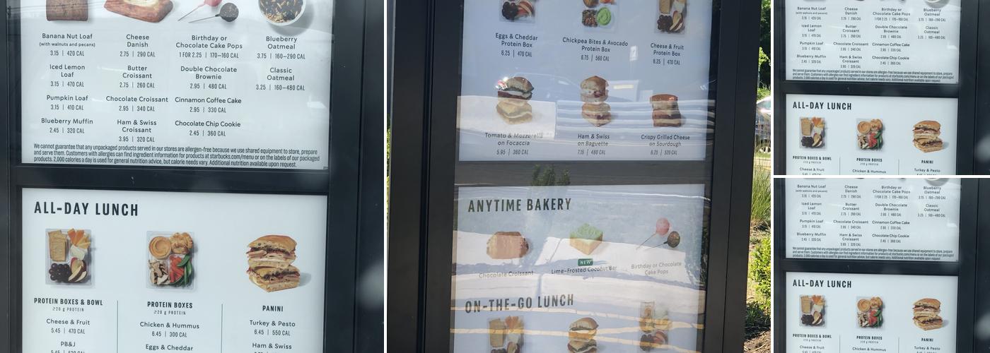 Starbucks Menu