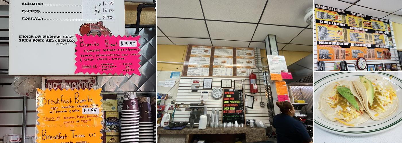 G's Coffee Shop Menu