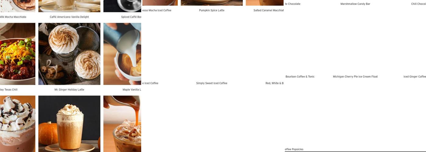 Eight O'Clock Coffee Co Menu