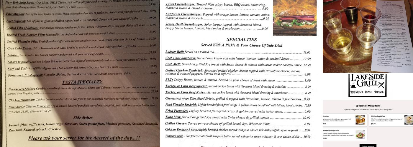 Lakeside Grill Menu