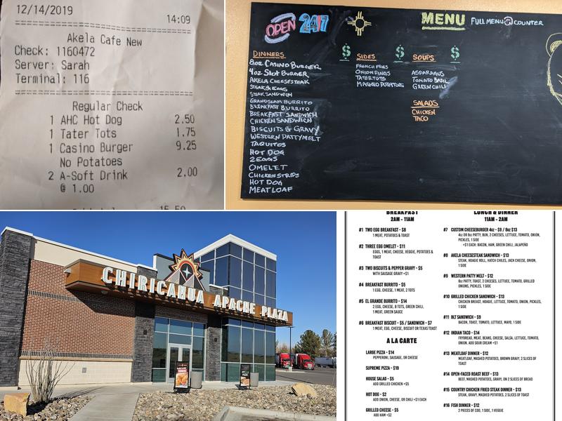 Chiricahua Apache Plaza Menu