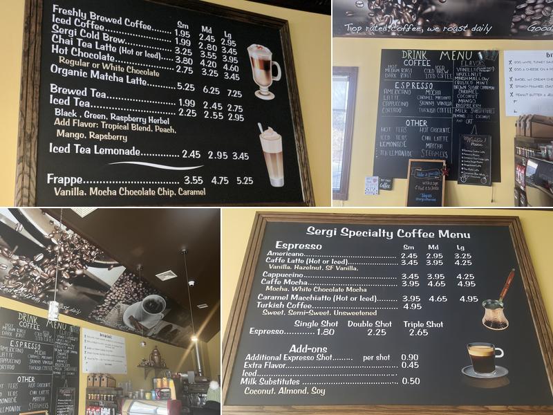 Sergi Coffee Roaster Menu